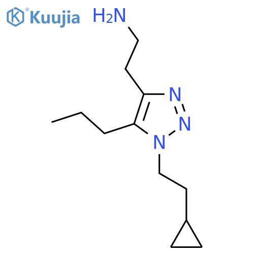 2-1-(2-cyclopropylethyl)-5-propyl-1H-1,2,3-triazol-4-ylethan-1-amine structure