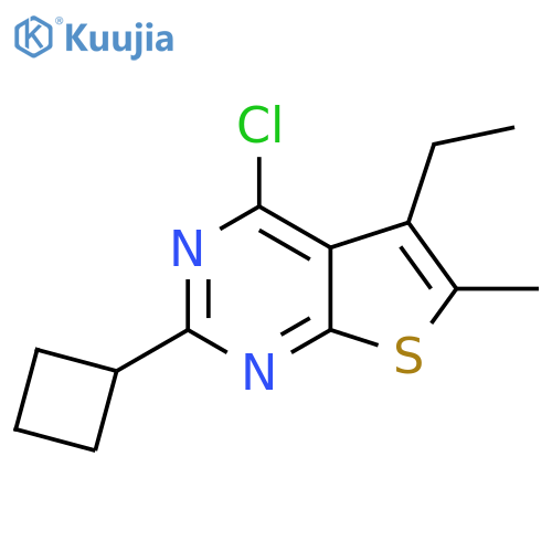 4-chloro-2-cyclobutyl-5-ethyl-6-methylthieno2,3-dpyrimidine structure