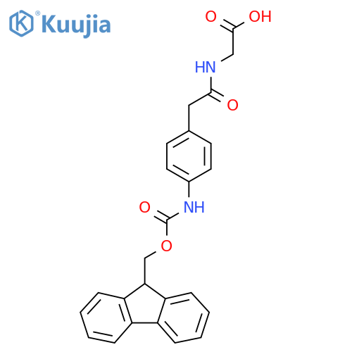 2-{2-4-({(9H-fluoren-9-yl)methoxycarbonyl}amino)phenylacetamido}acetic acid structure