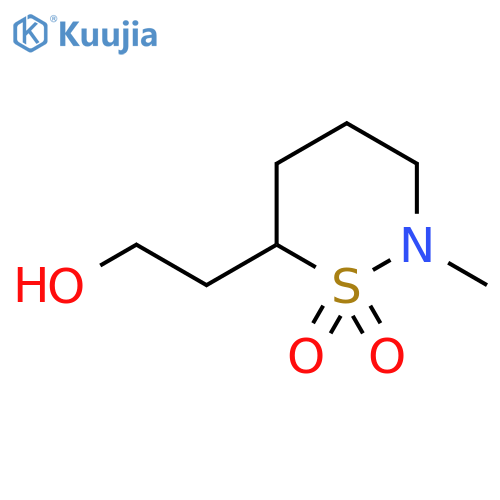 6-(2-Hydroxyethyl)-2-methyl-1lambda6,2-thiazinane-1,1-dione structure