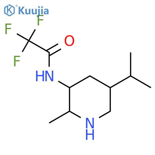 2,2,2-trifluoro-N-2-methyl-5-(propan-2-yl)piperidin-3-ylacetamide structure