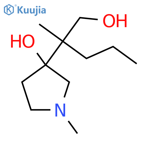 3-(1-Hydroxy-2-methylpentan-2-yl)-1-methylpyrrolidin-3-ol structure