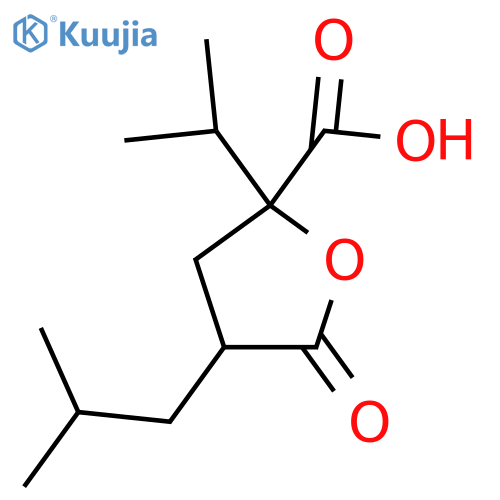4-(2-Methylpropyl)-5-oxo-2-(propan-2-yl)oxolane-2-carboxylic acid structure