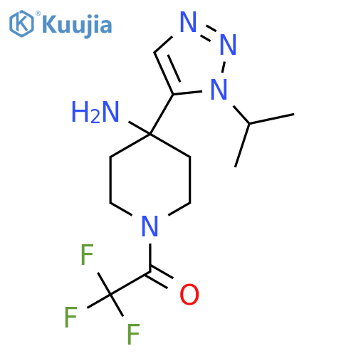 1-{4-amino-4-1-(propan-2-yl)-1H-1,2,3-triazol-5-ylpiperidin-1-yl}-2,2,2-trifluoroethan-1-one structure