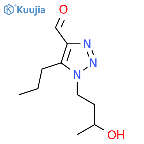1-(3-hydroxybutyl)-5-propyl-1H-1,2,3-triazole-4-carbaldehyde structure