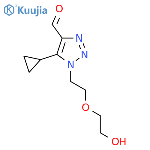 5-cyclopropyl-1-2-(2-hydroxyethoxy)ethyl-1H-1,2,3-triazole-4-carbaldehyde structure