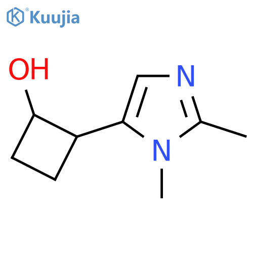 2-(1,2-dimethyl-1H-imidazol-5-yl)cyclobutan-1-ol structure