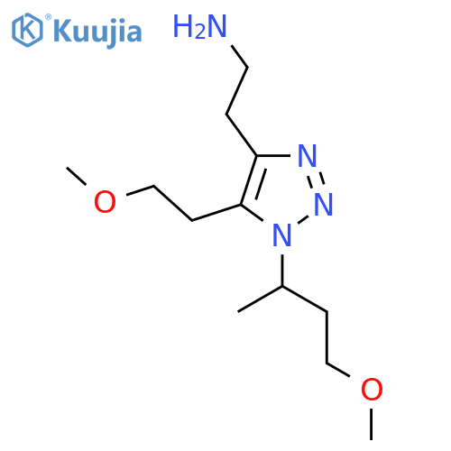2-1-(4-methoxybutan-2-yl)-5-(2-methoxyethyl)-1H-1,2,3-triazol-4-ylethan-1-amine structure