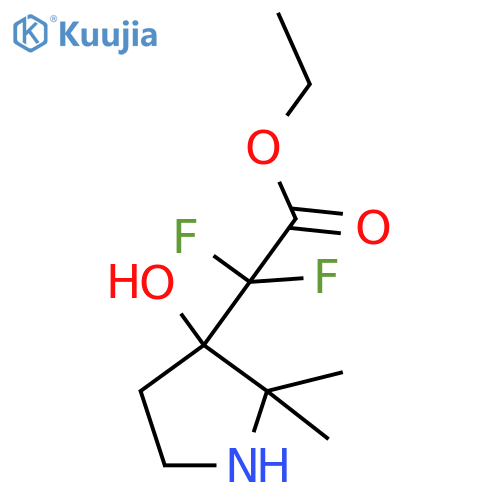 Ethyl 2,2-difluoro-2-(3-hydroxy-2,2-dimethylpyrrolidin-3-yl)acetate structure