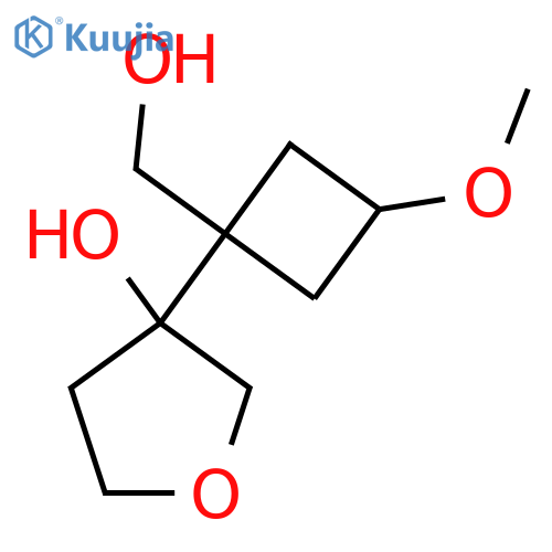 3-1-(hydroxymethyl)-3-methoxycyclobutyloxolan-3-ol structure