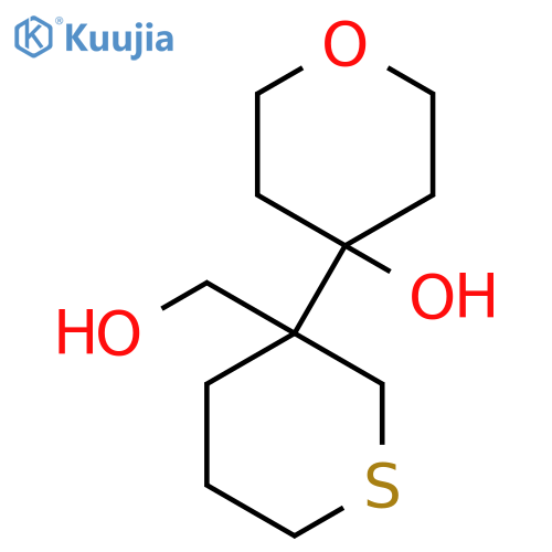 4-3-(hydroxymethyl)thian-3-yloxan-4-ol structure
