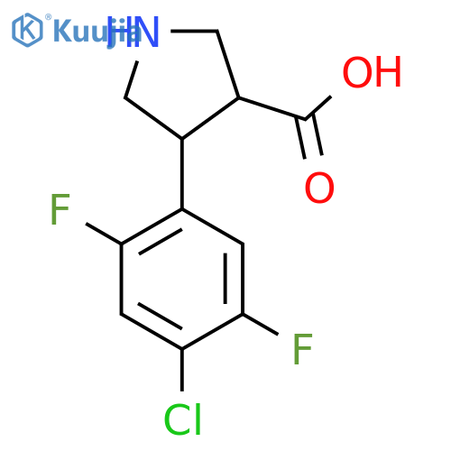 4-(4-chloro-2,5-difluorophenyl)pyrrolidine-3-carboxylic acid structure