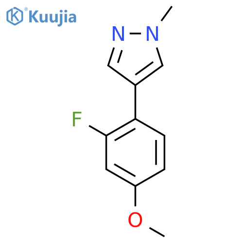 4-(2-fluoro-4-methoxyphenyl)-1-methyl-1H-pyrazole structure