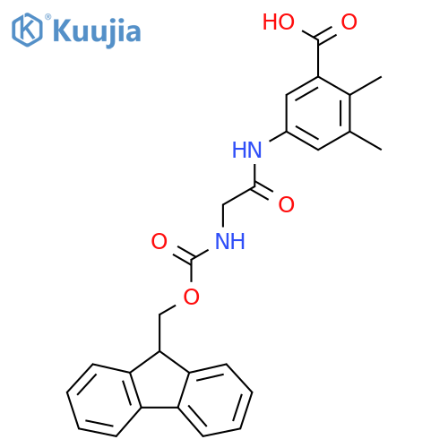 5-2-({(9H-fluoren-9-yl)methoxycarbonyl}amino)acetamido-2,3-dimethylbenzoic acid structure