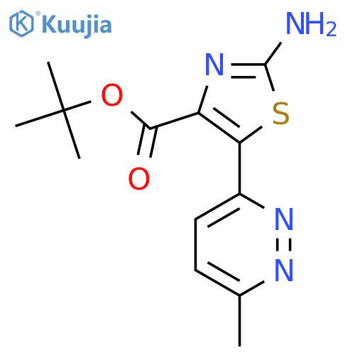 tert-butyl 2-amino-5-(6-methylpyridazin-3-yl)-1,3-thiazole-4-carboxylate structure