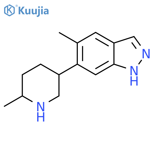 5-methyl-6-(6-methylpiperidin-3-yl)-1H-indazole structure