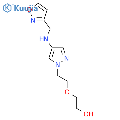 2-2-(4-{(1,2-oxazol-3-yl)methylamino}-1H-pyrazol-1-yl)ethoxyethan-1-ol structure
