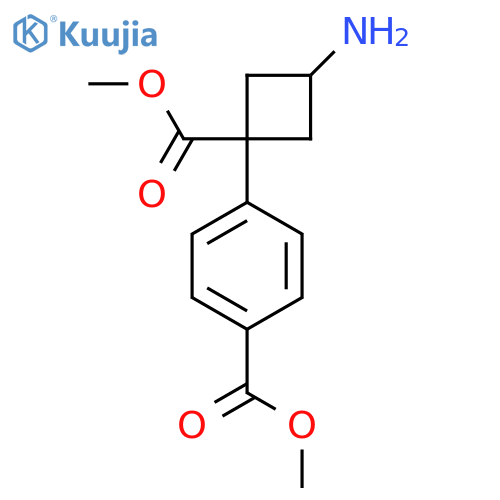 methyl 4-3-amino-1-(methoxycarbonyl)cyclobutylbenzoate structure