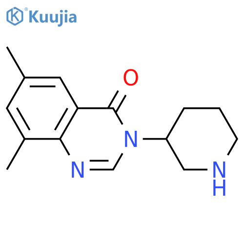 6,8-dimethyl-3-(piperidin-3-yl)-3,4-dihydroquinazolin-4-one structure