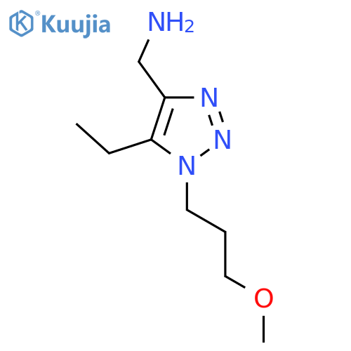 5-ethyl-1-(3-methoxypropyl)-1H-1,2,3-triazol-4-ylmethanamine structure