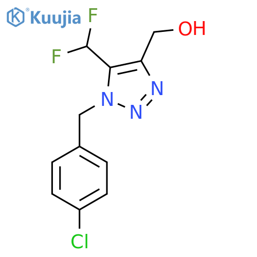 {1-(4-chlorophenyl)methyl-5-(difluoromethyl)-1H-1,2,3-triazol-4-yl}methanol structure