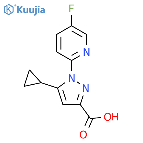 5-cyclopropyl-1-(5-fluoropyridin-2-yl)-1H-pyrazole-3-carboxylic acid structure