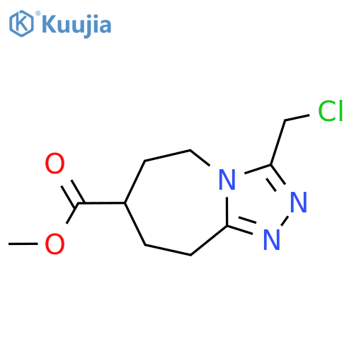 methyl 3-(chloromethyl)-5H,6H,7H,8H,9H-1,2,4triazolo4,3-aazepine-7-carboxylate structure