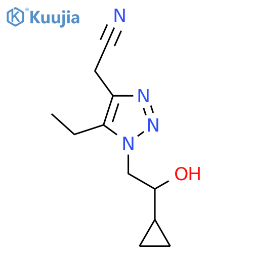 2-1-(2-cyclopropyl-2-hydroxyethyl)-5-ethyl-1H-1,2,3-triazol-4-ylacetonitrile structure