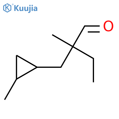2-methyl-2-(2-methylcyclopropyl)methylbutanal structure