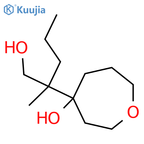 4-(1-hydroxy-2-methylpentan-2-yl)oxepan-4-ol structure