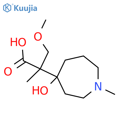 2-(4-hydroxy-1-methylazepan-4-yl)-3-methoxy-2-methylpropanoic acid structure