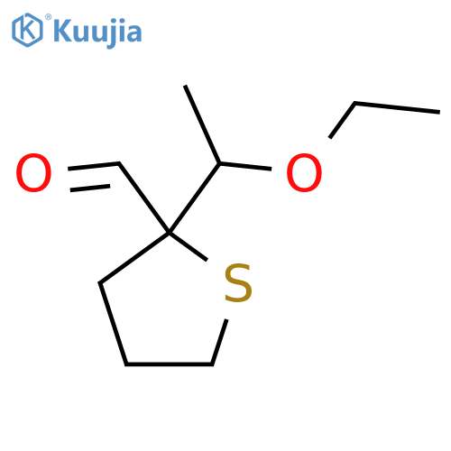 2-(1-ethoxyethyl)thiolane-2-carbaldehyde structure