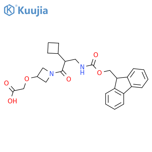 2-({1-2-cyclobutyl-3-({(9H-fluoren-9-yl)methoxycarbonyl}amino)propanoylazetidin-3-yl}oxy)acetic acid structure