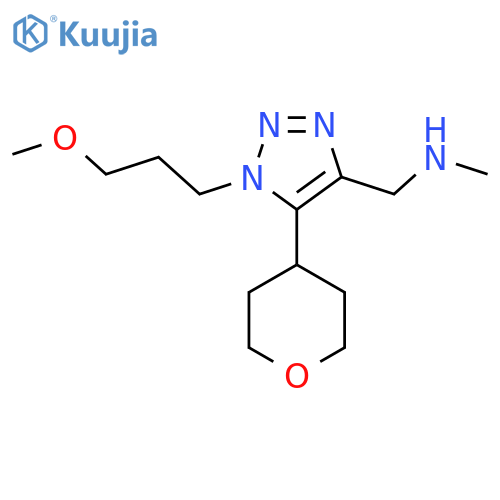 {1-(3-methoxypropyl)-5-(oxan-4-yl)-1H-1,2,3-triazol-4-ylmethyl}(methyl)amine structure