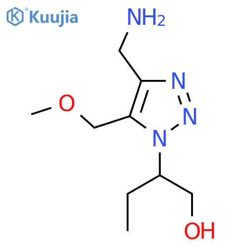 2-4-(aminomethyl)-5-(methoxymethyl)-1H-1,2,3-triazol-1-ylbutan-1-ol structure