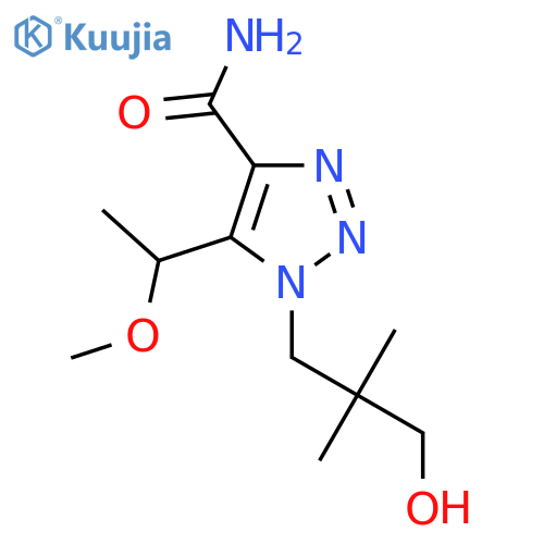1-(3-hydroxy-2,2-dimethylpropyl)-5-(1-methoxyethyl)-1H-1,2,3-triazole-4-carboxamide structure
