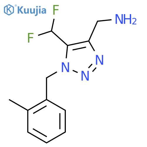 5-(difluoromethyl)-1-(2-methylphenyl)methyl-1H-1,2,3-triazol-4-ylmethanamine structure