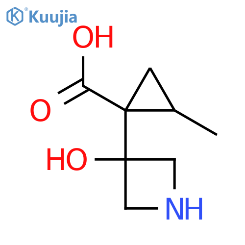 1-(3-hydroxyazetidin-3-yl)-2-methylcyclopropane-1-carboxylic acid structure