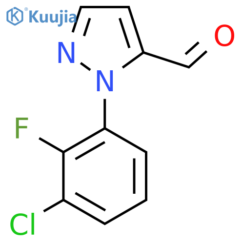 1-(3-chloro-2-fluorophenyl)-1H-pyrazole-5-carbaldehyde structure