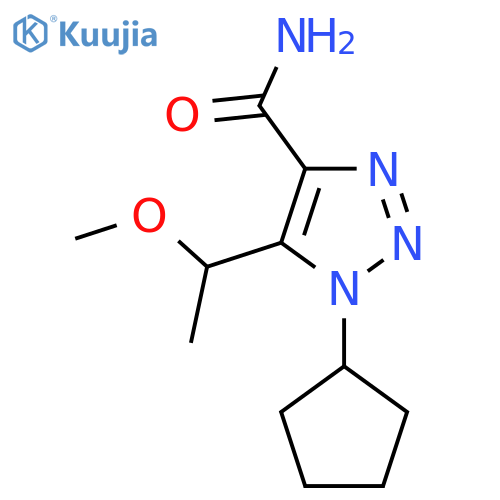 1-cyclopentyl-5-(1-methoxyethyl)-1H-1,2,3-triazole-4-carboxamide structure