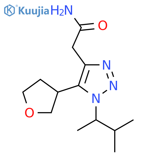 2-1-(3-methylbutan-2-yl)-5-(oxolan-3-yl)-1H-1,2,3-triazol-4-ylacetamide structure