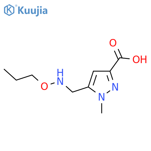 1-methyl-5-(propoxyamino)methyl-1H-pyrazole-3-carboxylic acid structure