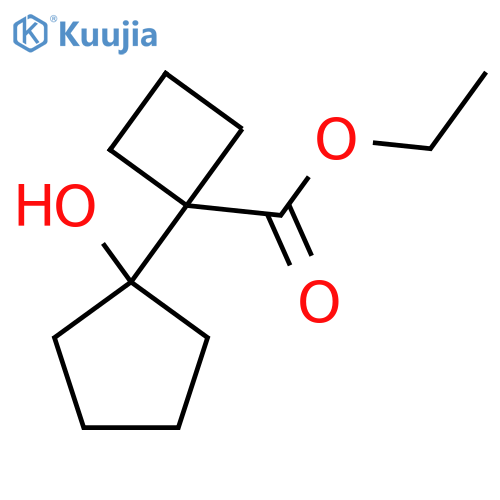 ethyl 1-(1-hydroxycyclopentyl)cyclobutane-1-carboxylate structure