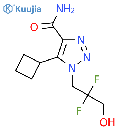 5-cyclobutyl-1-(2,2-difluoro-3-hydroxypropyl)-1H-1,2,3-triazole-4-carboxamide structure