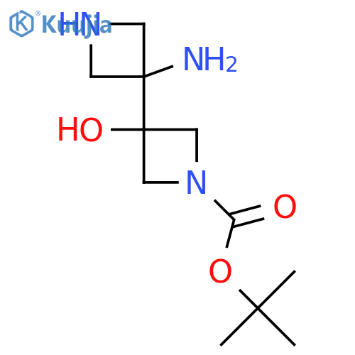 tert-butyl 3-(3-aminoazetidin-3-yl)-3-hydroxyazetidine-1-carboxylate structure