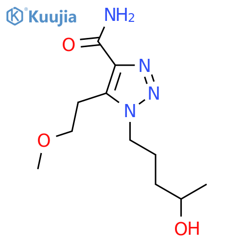 1-(4-hydroxypentyl)-5-(2-methoxyethyl)-1H-1,2,3-triazole-4-carboxamide structure