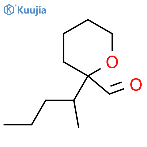 2-(pentan-2-yl)oxane-2-carbaldehyde structure