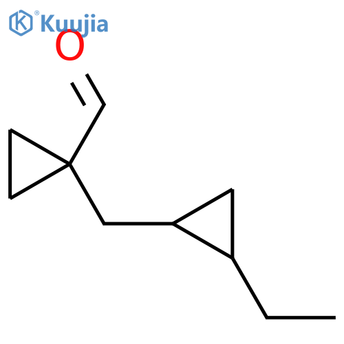 1-(2-ethylcyclopropyl)methylcyclopropane-1-carbaldehyde structure