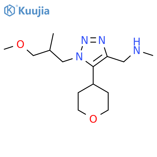 {1-(3-methoxy-2-methylpropyl)-5-(oxan-4-yl)-1H-1,2,3-triazol-4-ylmethyl}(methyl)amine structure