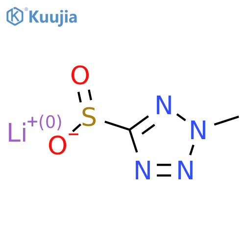 lithium(1+) ion 2-methyl-2H-1,2,3,4-tetrazole-5-sulfinate structure